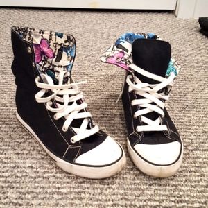 💰 Vintage Coach HighTop Sneakers (Black/Paisley)